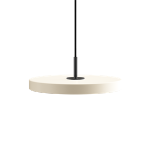 Umage - Asteria pendel m/ sort top - mini - Pearl white (Ø31 cm)